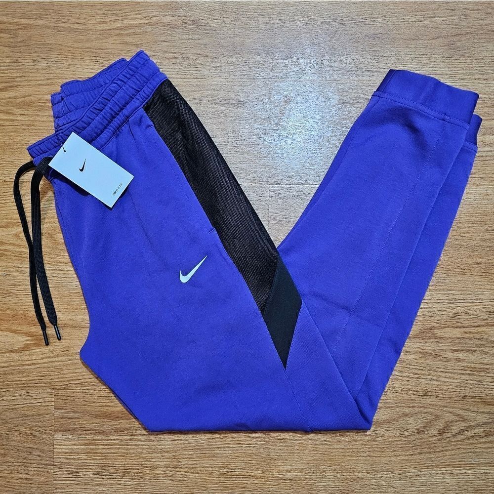 Nike Showtime Lakers Basketball Pants Joggers Purple Black Men's Medium M Tech